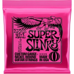 Encordoamento Ernie Ball Super Slinky P02223 para Guitarra